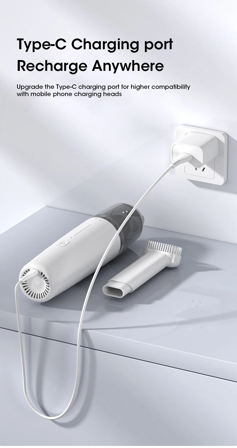 Car Vacuum Cleaner Mini Convenient Vacuum Cleaner Multi Functional Wireless Handheld Vacuum Cleaner Strong Suction Low Noise
