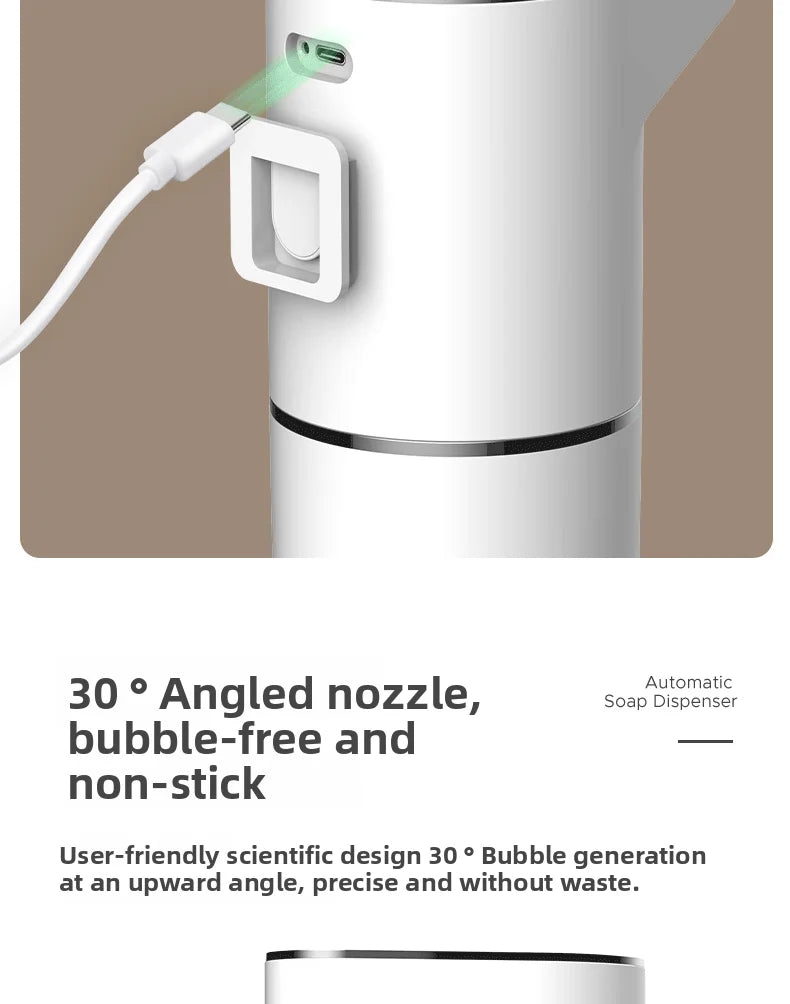 Automatic Soap Dispenser Touchless Foaming Soap Dispenser 350ml USB Rechargeable Electric 4 Level Adjustable Foam Soap Dispenser