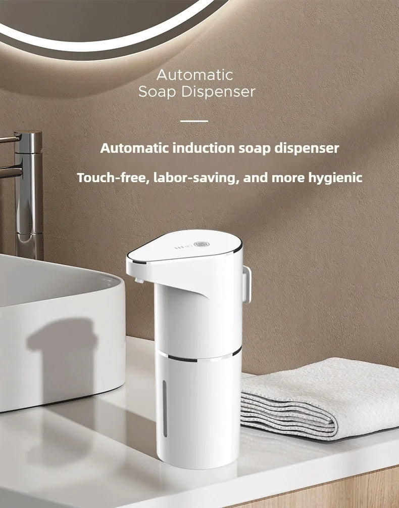 Automatic Soap Dispenser Touchless Foaming Soap Dispenser 350ml USB Rechargeable Electric 4 Level Adjustable Foam Soap Dispenser