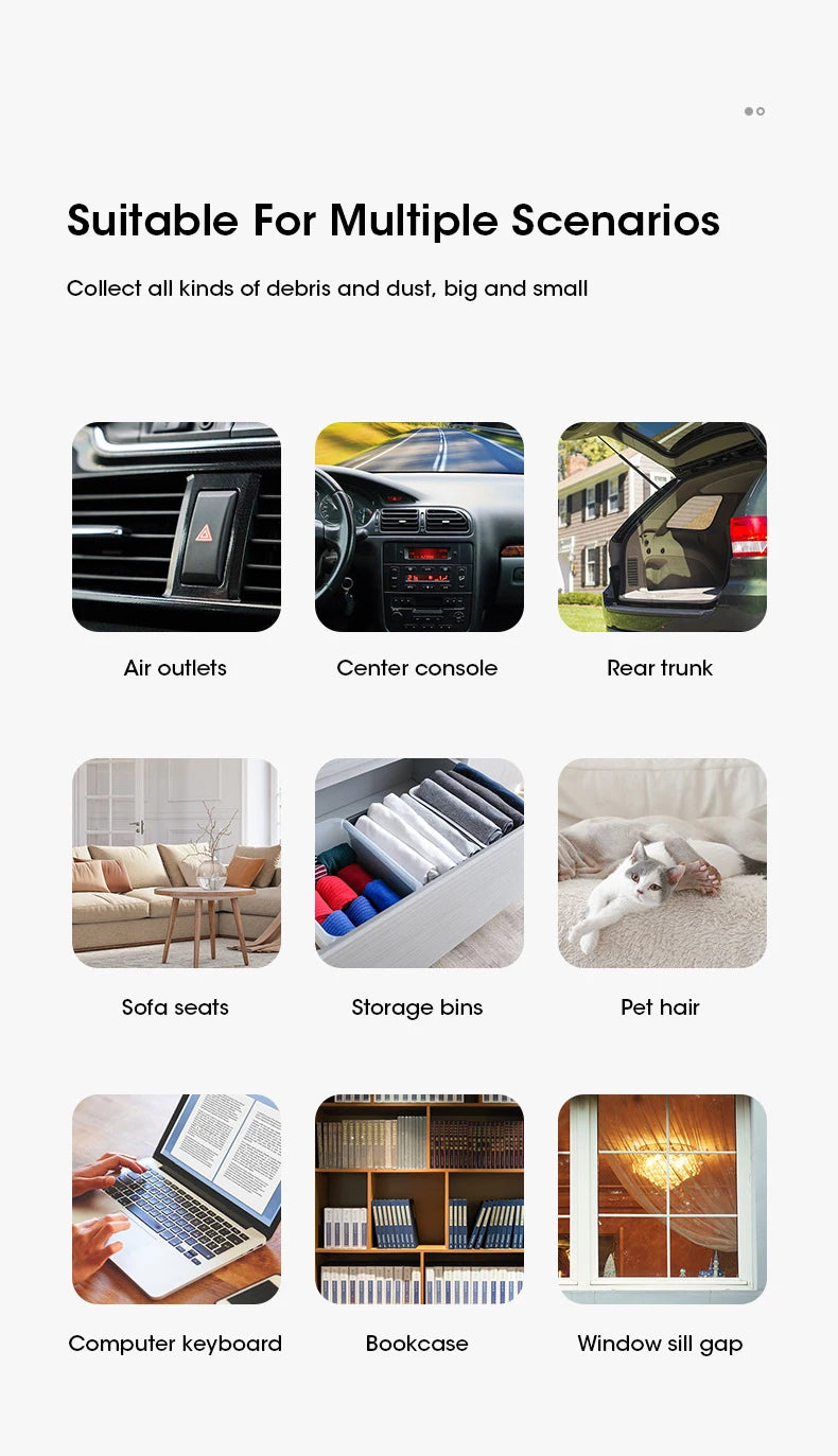 Car Vacuum Cleaner Mini Convenient Vacuum Cleaner Multi Functional Wireless Handheld Vacuum Cleaner Strong Suction Low Noise