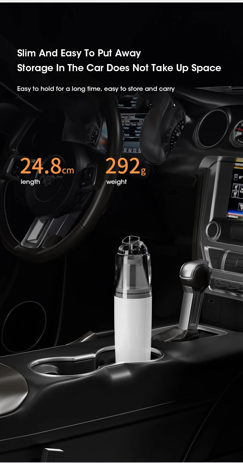 Car Vacuum Cleaner Mini Convenient Vacuum Cleaner Multi Functional Wireless Handheld Vacuum Cleaner Strong Suction Low Noise