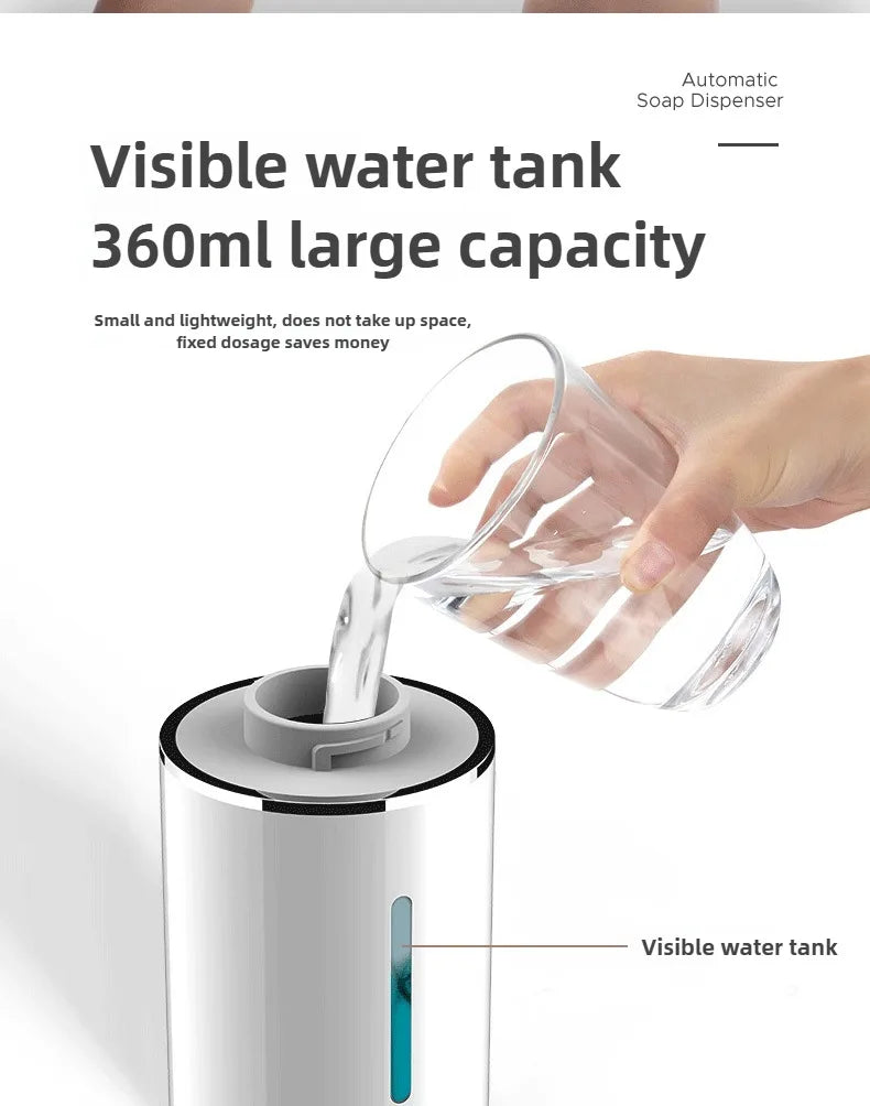 Automatic Soap Dispenser Touchless Foaming Soap Dispenser 350ml USB Rechargeable Electric 4 Level Adjustable Foam Soap Dispenser