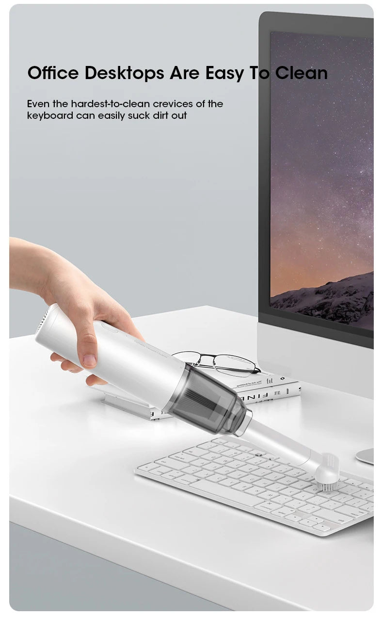 Car Vacuum Cleaner Mini Convenient Vacuum Cleaner Multi Functional Wireless Handheld Vacuum Cleaner Strong Suction Low Noise