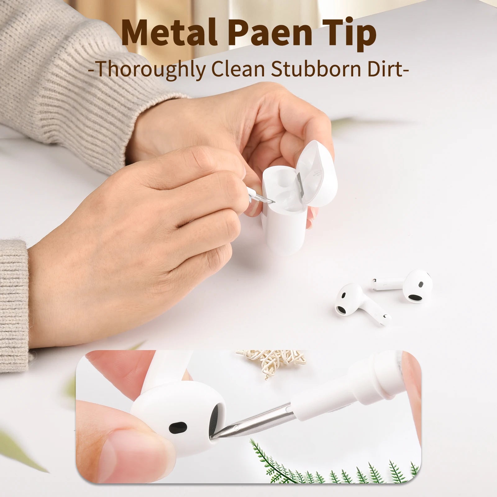 3 in 1 Bluetooth Earphones Cleaning Pen Tool For Airpods Pro 3 2 1 Earbuds Case Cleaner Kit Brush Pen for Xiaomi iPhone Earbuds