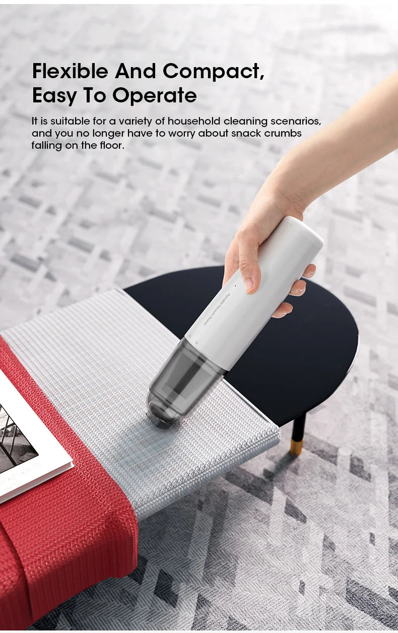 Car Vacuum Cleaner Mini Convenient Vacuum Cleaner Multi Functional Wireless Handheld Vacuum Cleaner Strong Suction Low Noise