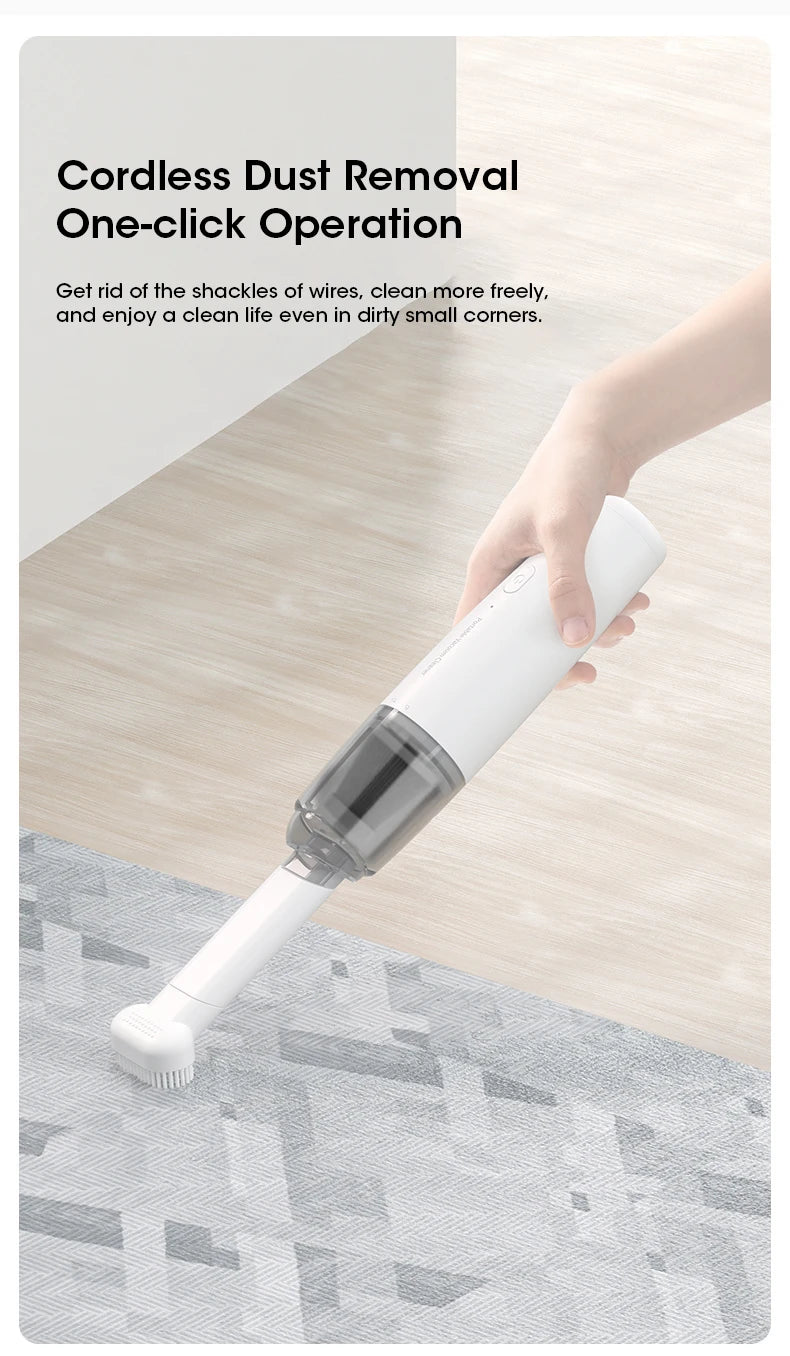 Car Vacuum Cleaner Mini Convenient Vacuum Cleaner Multi Functional Wireless Handheld Vacuum Cleaner Strong Suction Low Noise