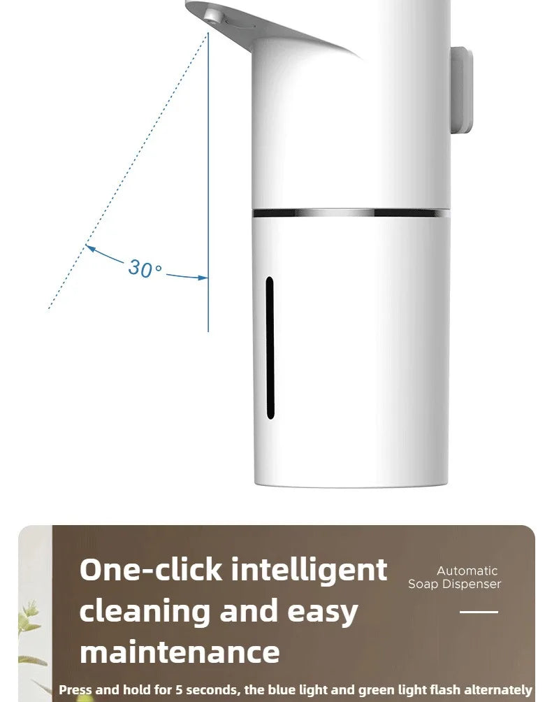 Automatic Soap Dispenser Touchless Foaming Soap Dispenser 350ml USB Rechargeable Electric 4 Level Adjustable Foam Soap Dispenser