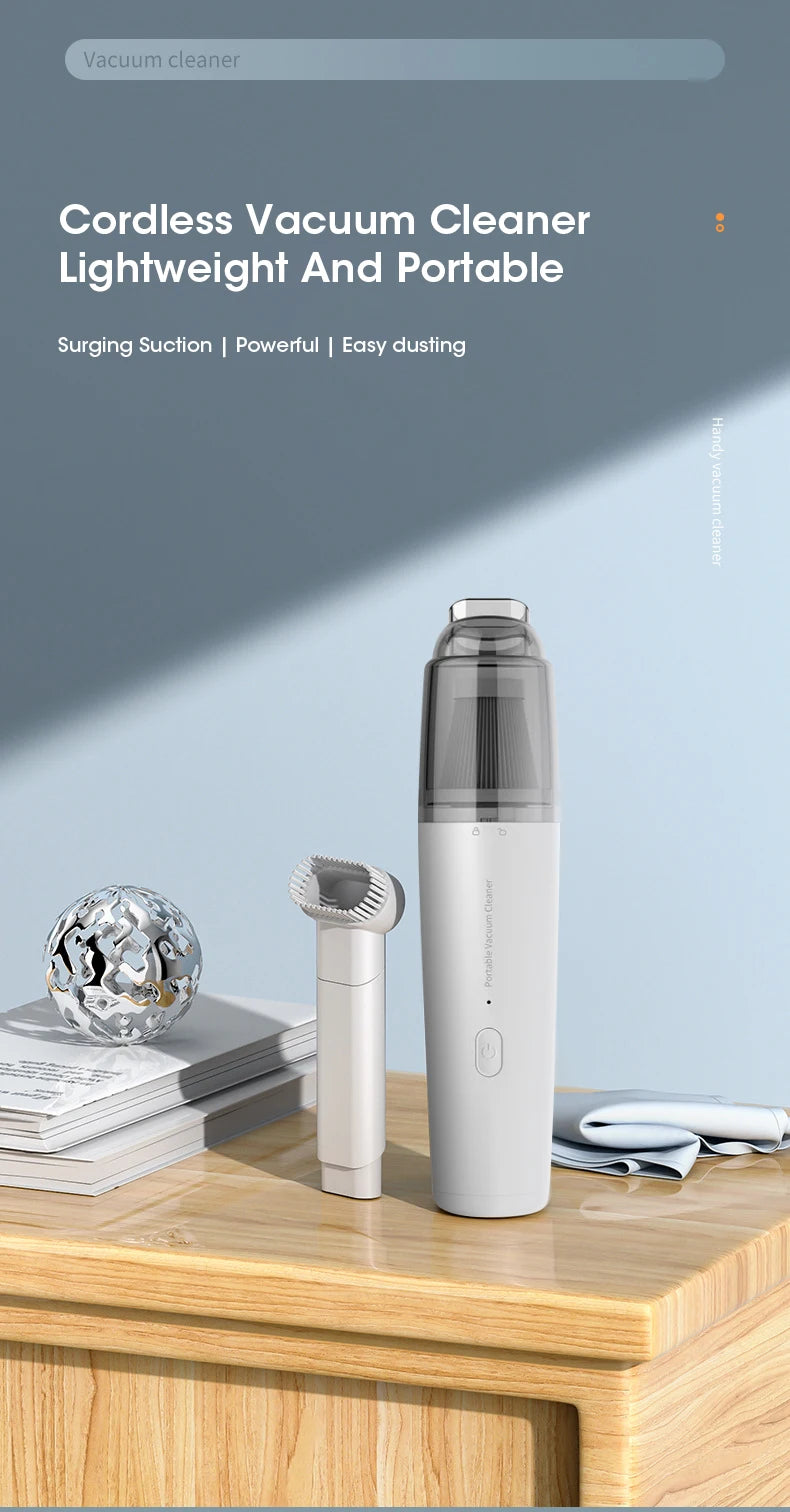 Car Vacuum Cleaner Mini Convenient Vacuum Cleaner Multi Functional Wireless Handheld Vacuum Cleaner Strong Suction Low Noise