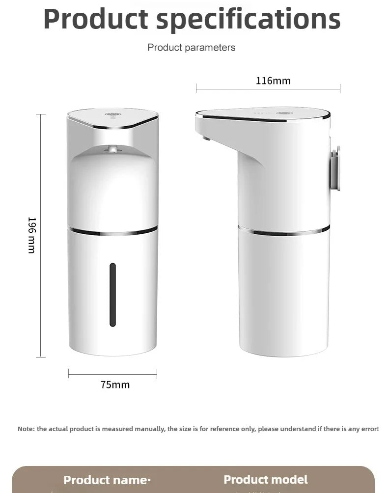 Automatic Soap Dispenser Touchless Foaming Soap Dispenser 350ml USB Rechargeable Electric 4 Level Adjustable Foam Soap Dispenser