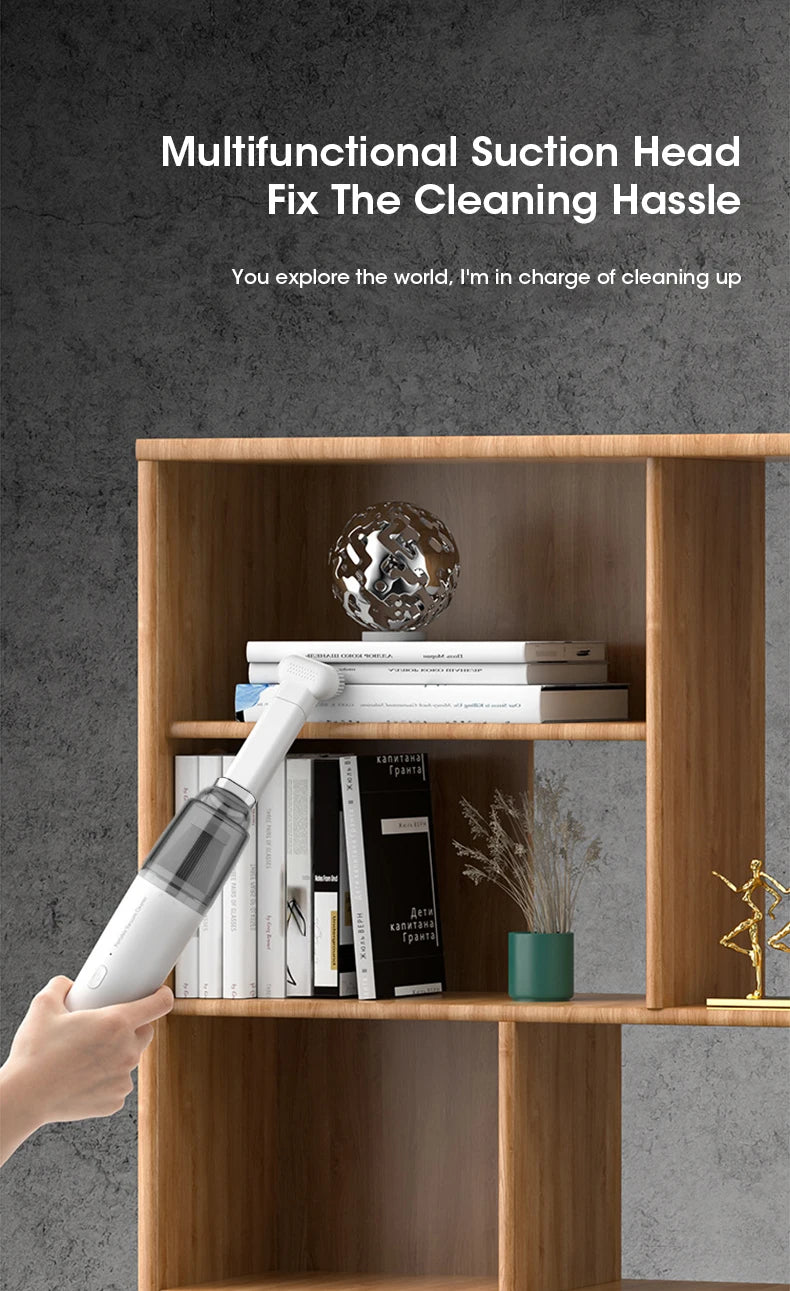 Car Vacuum Cleaner Mini Convenient Vacuum Cleaner Multi Functional Wireless Handheld Vacuum Cleaner Strong Suction Low Noise